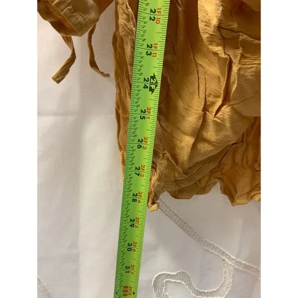 NWOT band of gypsies Yellow Long Sleeve tags removed for laundering Never worn - Picture 4 of 9